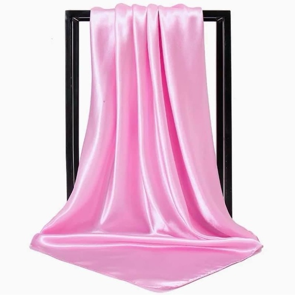 Satin Silk Head Scarf - Picture 3 of 7